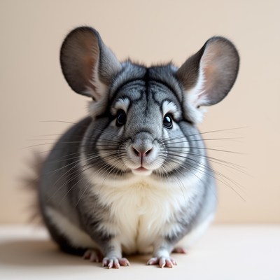 Chinchilla sitting on a table