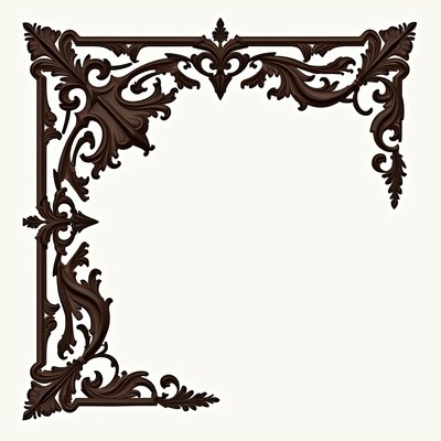 Decorative brown frame design for artwork