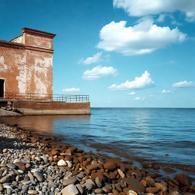 Old building by the sea shore