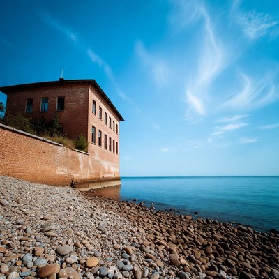 Old building by the sea shore