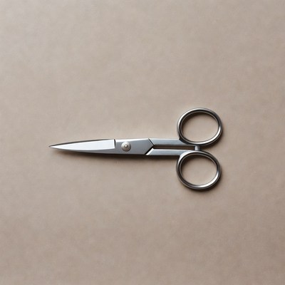 Scissors on plain surface