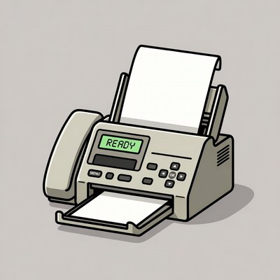 Fax machine ready for use