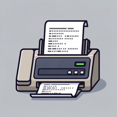 Printer with documents printing in office