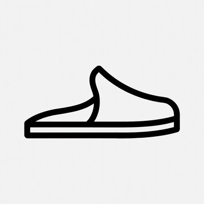 Simple outline of a slipper design