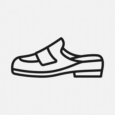 Simple design of a shoe side view