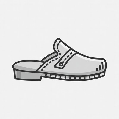 Gray footwear on plain background