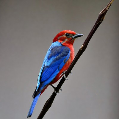 Colorful bird on a branch