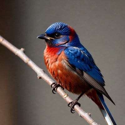 Bird sitting on a branch in daylight