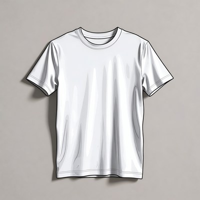 Plain white shirt on display