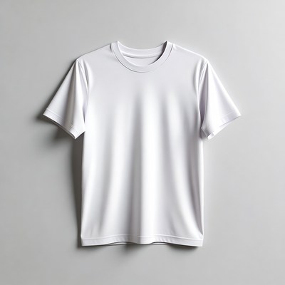 White t-shirt on gray background