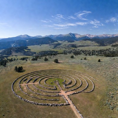 Labyrinth in the open field