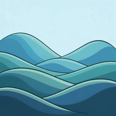 Waves rolling in at the sea