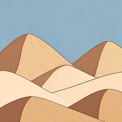 Sand dunes under blue sky