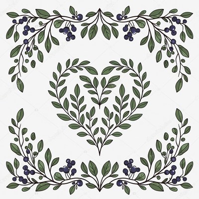 Decorative heart made of leaves