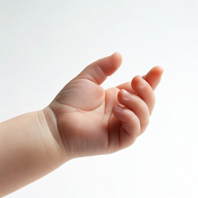 Baby hand reaching out for something