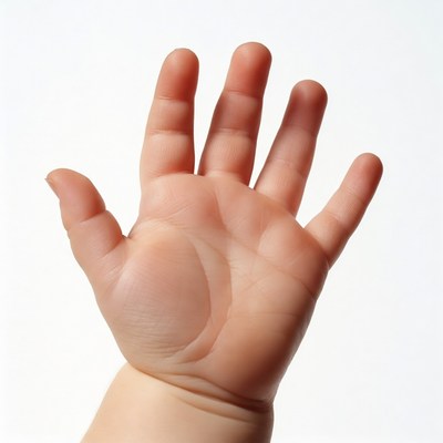 Child's hand reaching out