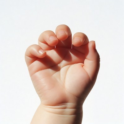 Baby hand reaching out for something