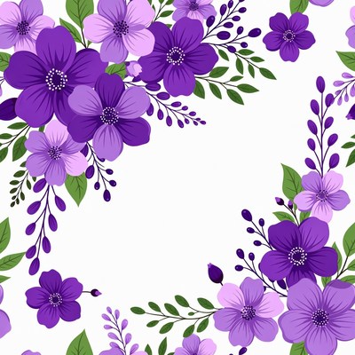 Purple flower pattern design for background