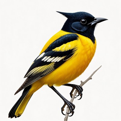 Brightly colored bird perched on branch