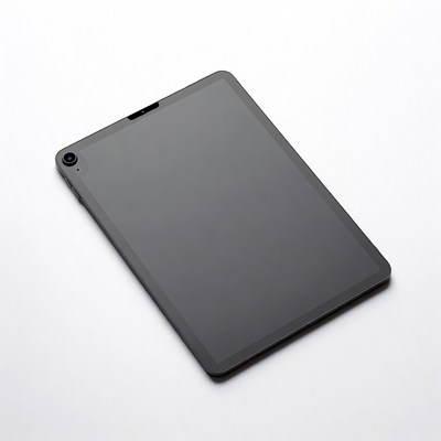 Tablet on white background with no design