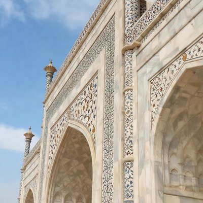 Palace structure near taj mahal design