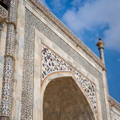 Beautiful archway with floral designs in india