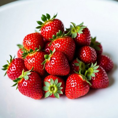 Fresh strawberries in a bowl