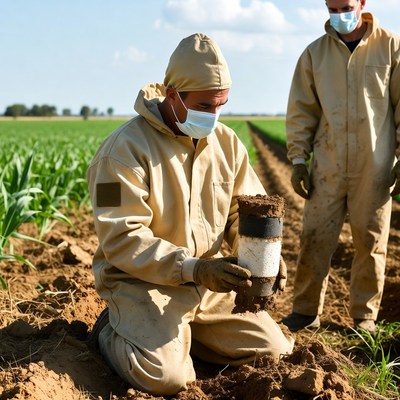 Harvest activity in the farm field