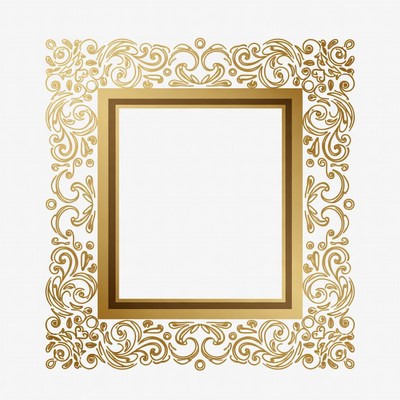 Gold decorative frame design