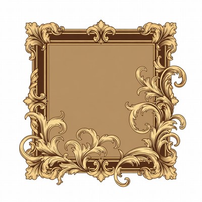 Ornate frame design with floral details