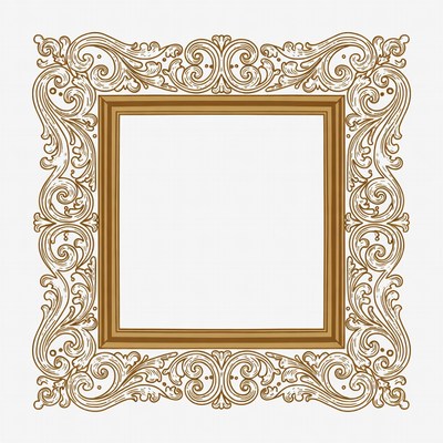 Elegant vintage frame design without image