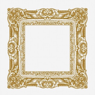 Ornate gold picture frame design