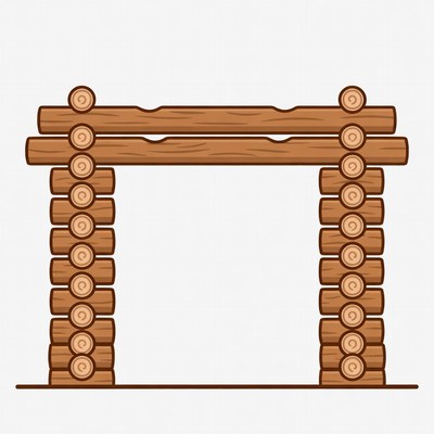 Simple wooden arch structure design