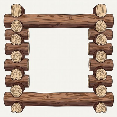 Log frame for display use