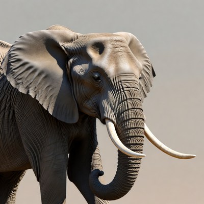 Elephant standing in open area
