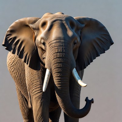 Elephant stands tall in nature