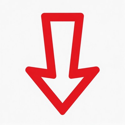 Red down arrow pointing downwards