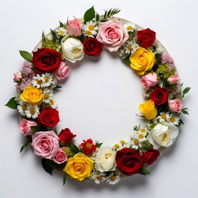 Floral wreath for decoration and celebration