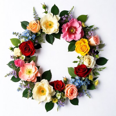 Colorful flower arrangement on display