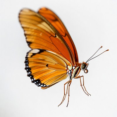 Butterfly on white background