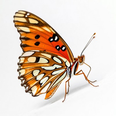Colorful butterfly on plain background