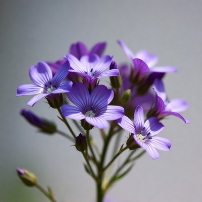 Purple flowers growing in nature