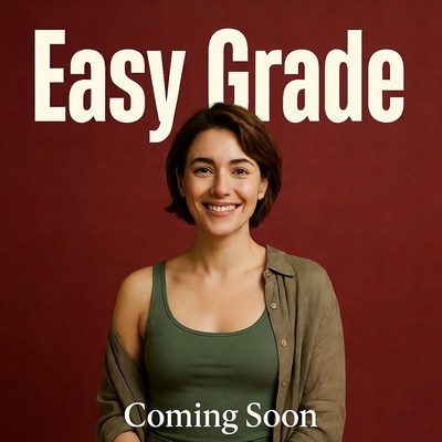 Smiling woman with simple backdrop