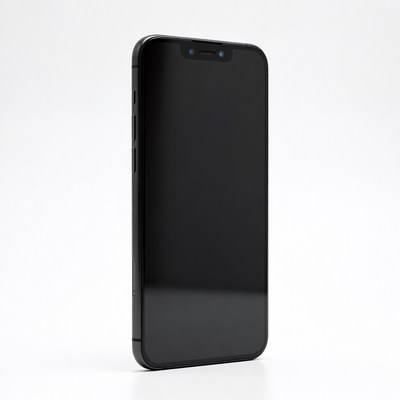 Smartphone on plain background