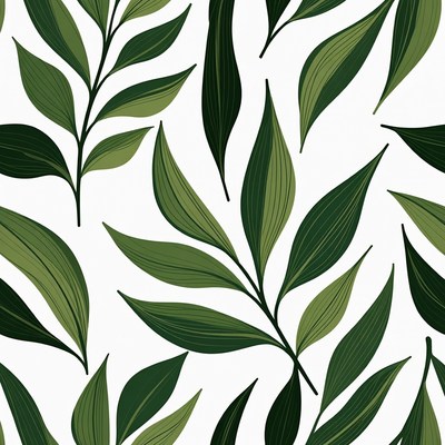 Leaf patterns on a light background