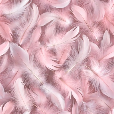 Pink feathers on a soft background