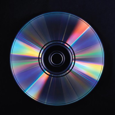 Reflection on a shiny cd surface