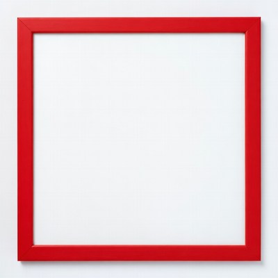 Red frame with blank space for artwork