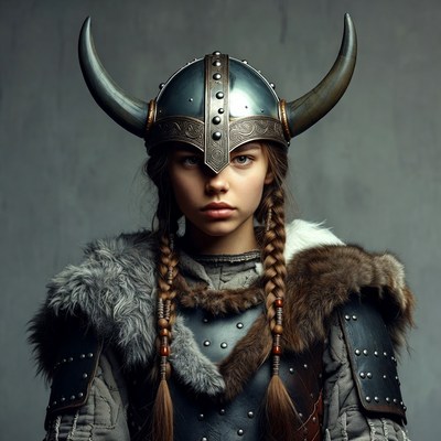 Viking warrior in historical clothing