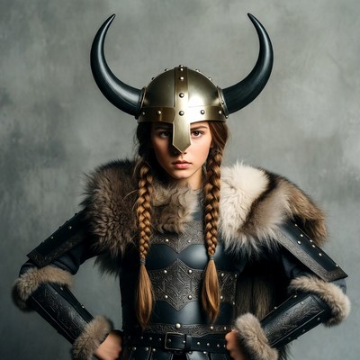 Viking warrior in historical costume